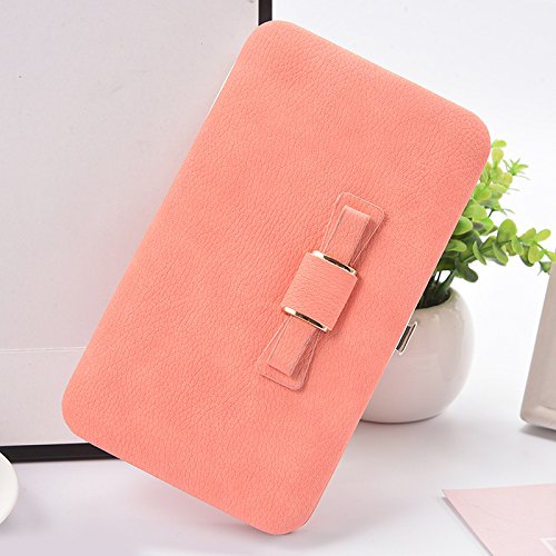 Women Bowknot Wallet Large Long Purse Phone Card Holder Clutch Capacity Pocket