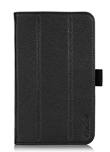 ProCase ASUS MeMO Pad 7 (ME176CX, ME176C) Tablet Case with Bonus Stylus Pen - Tri-Fold Book Cover Case Exclusive for 2014 ASUS MeMO Pad 7 inch (ME176CX) with Hand Strap, auto Sleep/Wake (Black)