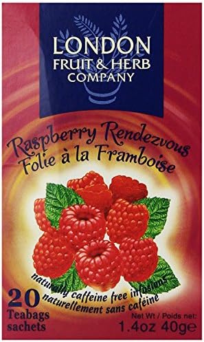London Fruit & Herb Company Raspberry Rendezvous Tea, 20 Tea Bags, 1.4 Oz
