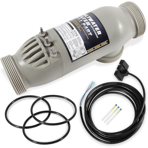 R0452400 Salt Cell Replacement for Zodiac Jandy AquaPure PLC1400 APURE 1400 PLC 700 APURE 700 14-Blade Titanium Plates 16FT Power Cord 3 O-Rings 3-Port salt cell  Up to 40 000 Gallon Pools