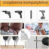 Touosy K5 zestaw bitów antypoślizgowych, 9 sztuk, wkrętaki krzyżowe, zestaw wkrętaków wysoce magnetycznych, zestaw bitów akumulatorowych, 25-150 mm, antypoślizgowe bity do wąskich pomieszczeń