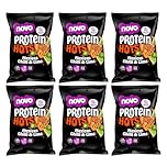 Novo Nutrition Protein Hots - Mexican Chilli & Lime (6 x 45 g) | Healthy Savoury Snack | High Protein & Fibre | 1 Box of 6 Packs | Low-Calorie, Low Fat | Eat On-The-Go | 91 Calories Per Serving