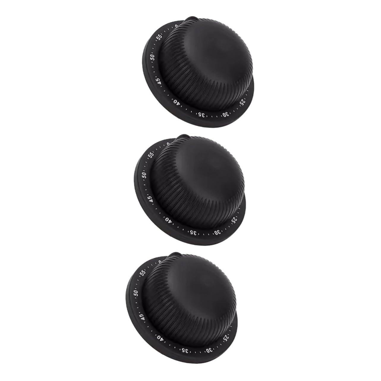 3 Pièces minuterie de Cuisine Enfants minuteries pour pomodoro Cuisson Mignon minuteries de Cuisine mécaniques Rappel mécanique Minuterie Manuelle Plastique Noir