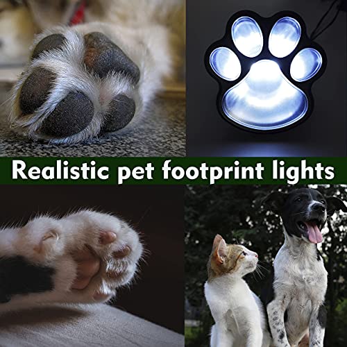 Solar Paw Print Lights,16 Color Changing Outdoor Pet Lights With Remote, Set Of 4 Waterproof Dog Cat Paw Print Keepsake For Outdoor Garden Backyard Patio Decor - Gift For Pets Lovers -Multi Color #TOP3