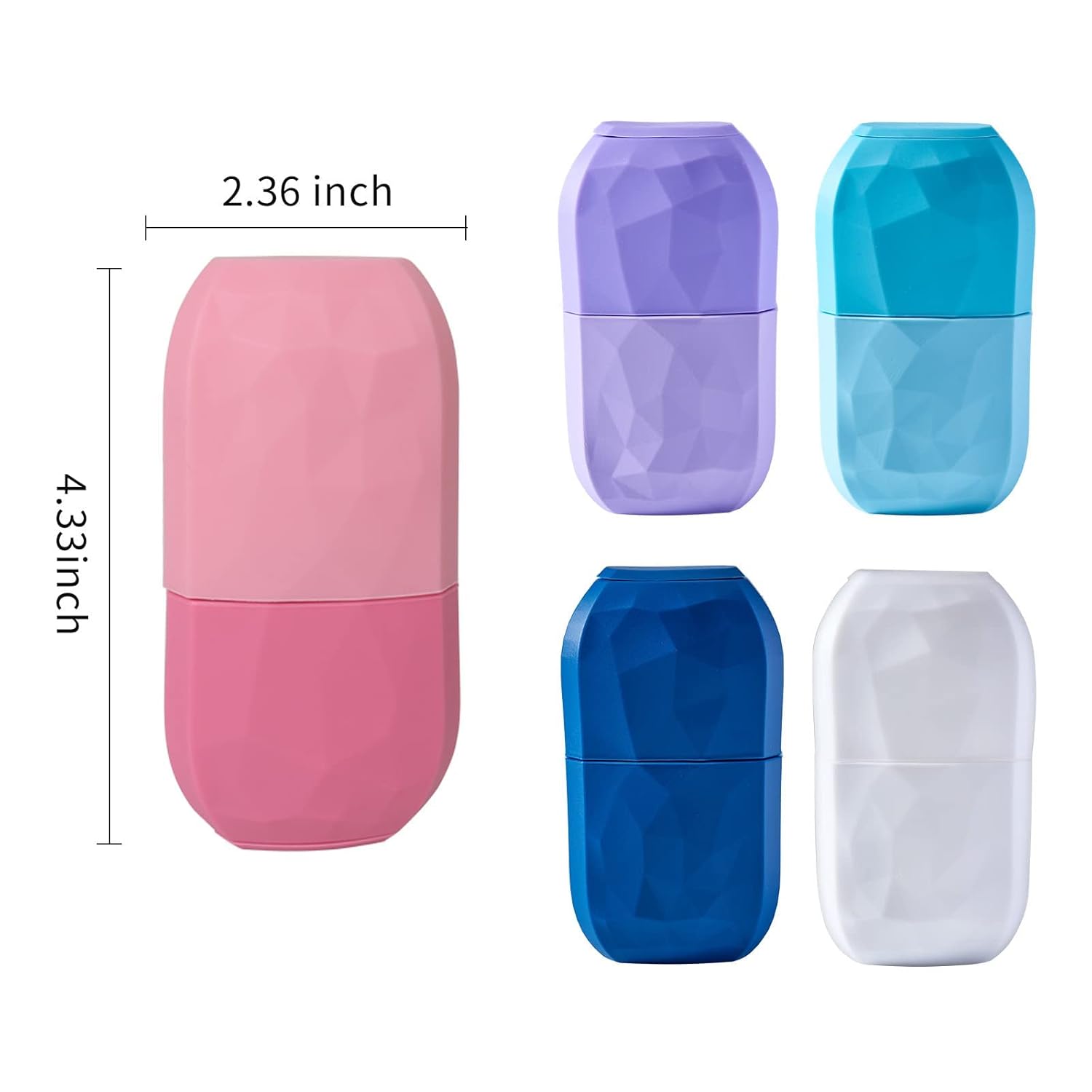 Ice Roller for Face and Eye - Silicone Ice Mold for Face Skin Care Reusable Beauty Cube for Enhance Natural Glow to Shrink Pores and Lubricate to Tighten the Skin(Purple) : Beauty & Personal Care