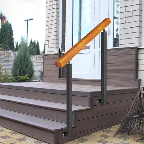 Rampe d'escalier extérieure inclinable et réglable pour 2, 3 ou 4 marches