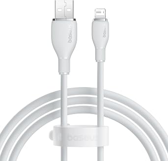 Baseus Pudding Hızlı Şarj Özellikli Lightning Kablo 2.4A, 1.2 Metre, Beyaz