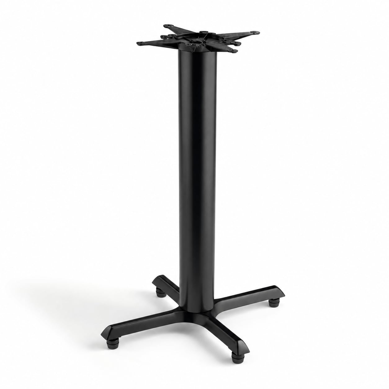 22" x 30" Black Bar Height Column Table Base by Glownary – 22 Inches X 30 Inches, Beech, Brown, Model Glownary-22x30-bh-4.5