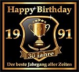 Original RAHMENLOS Design RAHMENLOS 3 St. Aufkleber zum 30. Geburtstag: 1991 der Beste Jahrgang Aller Zeiten - Selbstklebendes Flaschen-Etikett. Original Design