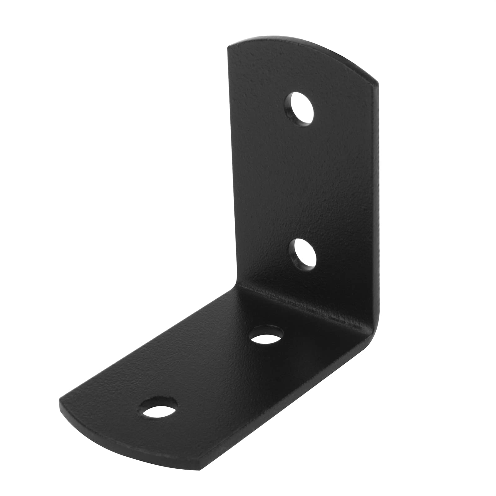 Kątowniki kątowe w kształcie litery L, 5,1 x 5,1 x 2,8 cm, czarne stalowe, kątownik kątowy, 90 stopni, do mebli drewnianych, krzesła, szuflady, szafy, grubość 2 mm, 10 szt