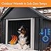 K&H Pet Products Lectro-Kennel Heated Outdoor Dog Pad, Durable Rigid ABS Plastic Waterproof Heated Pad for Cat & Dog Houses Outdoor, Washable Cover, Safety Listed - Large 28.5 X 22.5in Black 80W