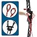 ECSiNG 2PCS Archery Finger Sling Adjustable Recurve Bow Fingersling Archery Bow Rope for Recurve Bow Replacement Accessories Red & Black