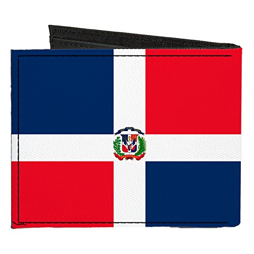 Buckle-Down Canvas Bi-fold Wallet-Dominican Republic Flag2