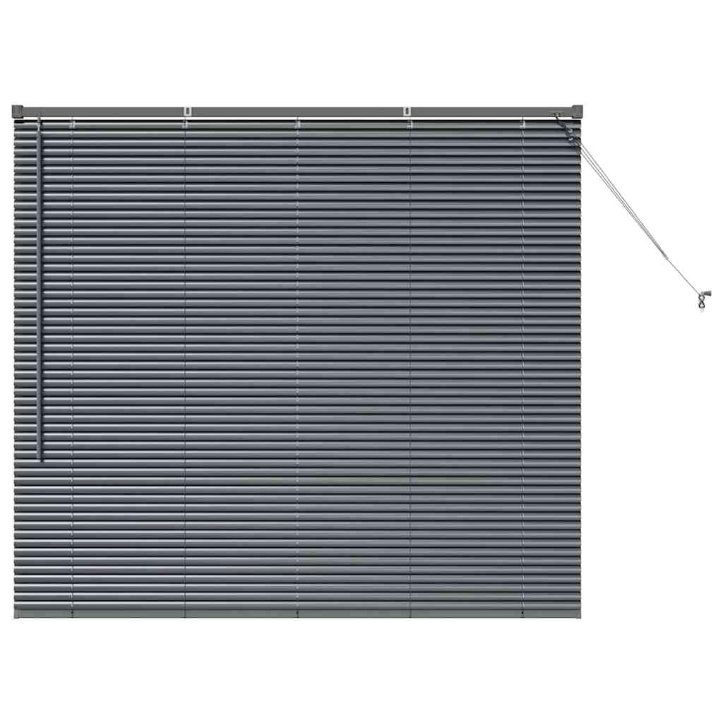 vidaXL Persianas venecianas Manual Gris Oscuro 130 x 140 cm Aluminio, Persianas Modernas para Interiores, de Aluminio Ajustables, Elegantes tratamientos para Ventanas en casa y Oficina