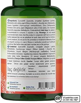 Natures Supreme Quercetin Complex 60 Kapsül AROMASIZ Renkli