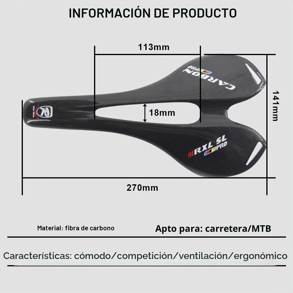RXL SL MTB sillin Amortiguador sillín Bici Carretera sillin Bicicleta Carretera Carbono sillin Bicicleta montaña sillines de Bicicleta de montaña sillin Confort sillín de Carbono Bicicleta
