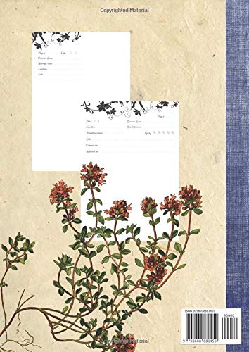 My Herbarium: Notebook to complete sheets and dried flowers - 110 pages A4 size