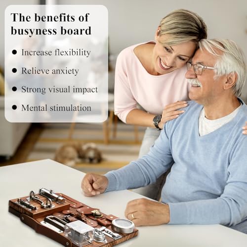 Dementia Activities for Seniors,Fidget Busy Board for Adults with Dementia,Engaging Alzheimers Activities & Tactile Stimulation,Thoughtful Gift for People with Alzheimer's (Compass Version) by SHFGYG - Image 6