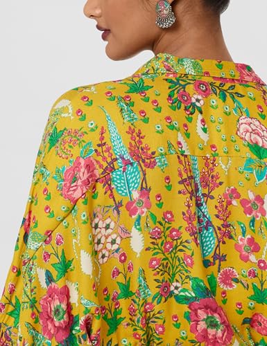 Image of BIBA Women Rayon Regular Fit Liva Printed Top