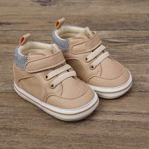 Image of Clowora Baby Boys Girls Shoes Non-Slip Rubber Sole Sneakers Infant First Walking Toddler Crib Shoes Newborn Loafers Flats.