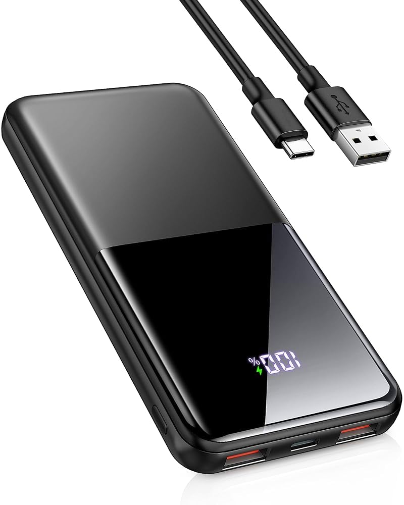 Portable Charger Power Bank 10000mAh Mini Portable Battery Fast Charging Battery Pack Travel Essentials PD 3 0 QC