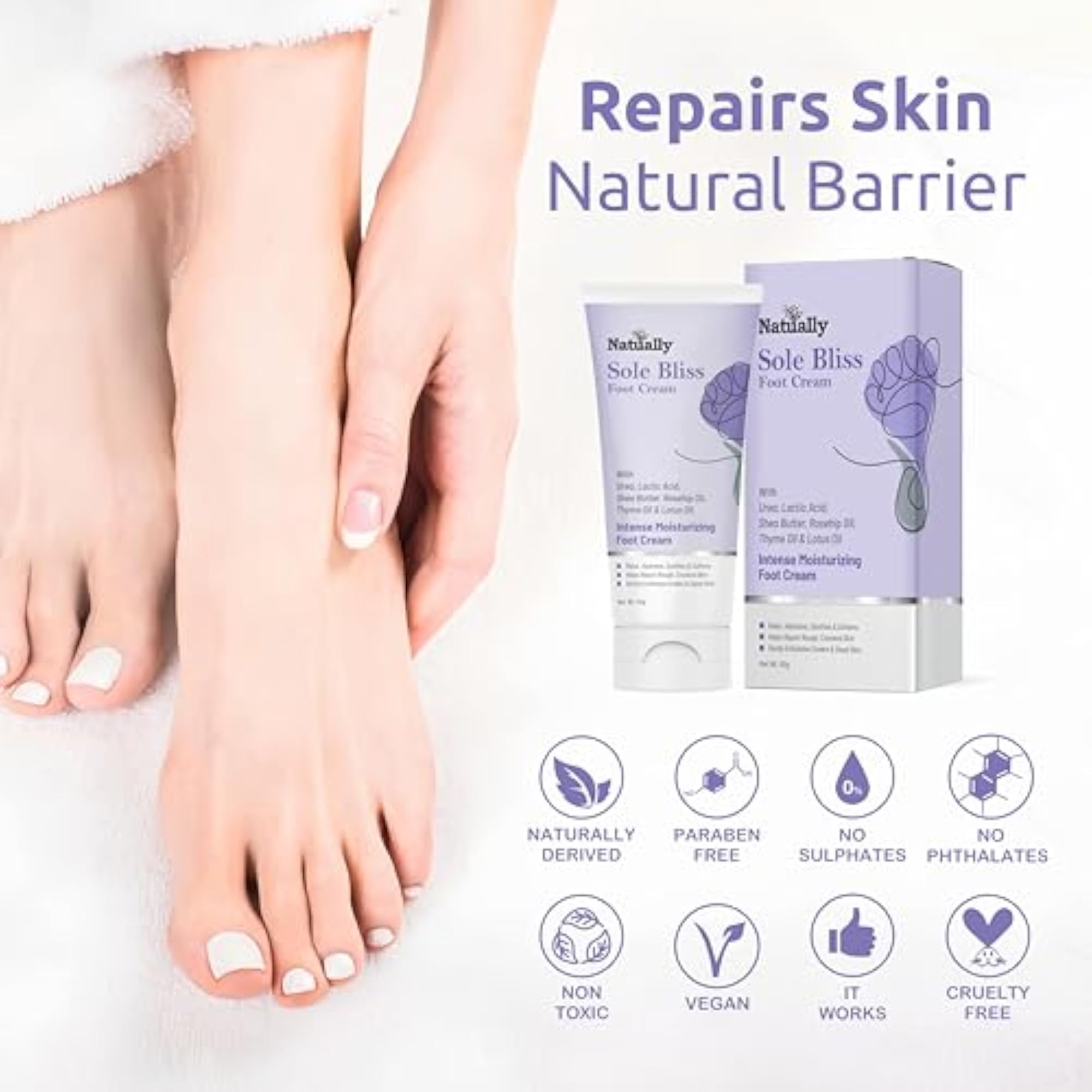 Sole Bliss Intense Moisturising Foot Cream, 50g
