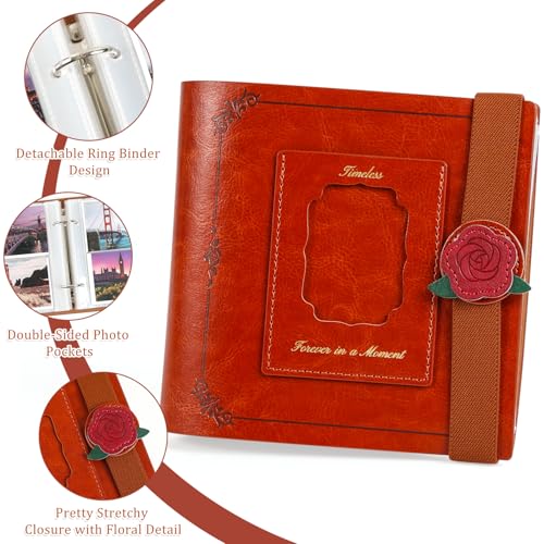 Álbum de fotos con 240 bolsillos para fotos Polaroid, compatible con Instax Mini, ideal para guardar fotos o intercambiar, álbum para mujeres y niñas (rosa) miniatura 5
