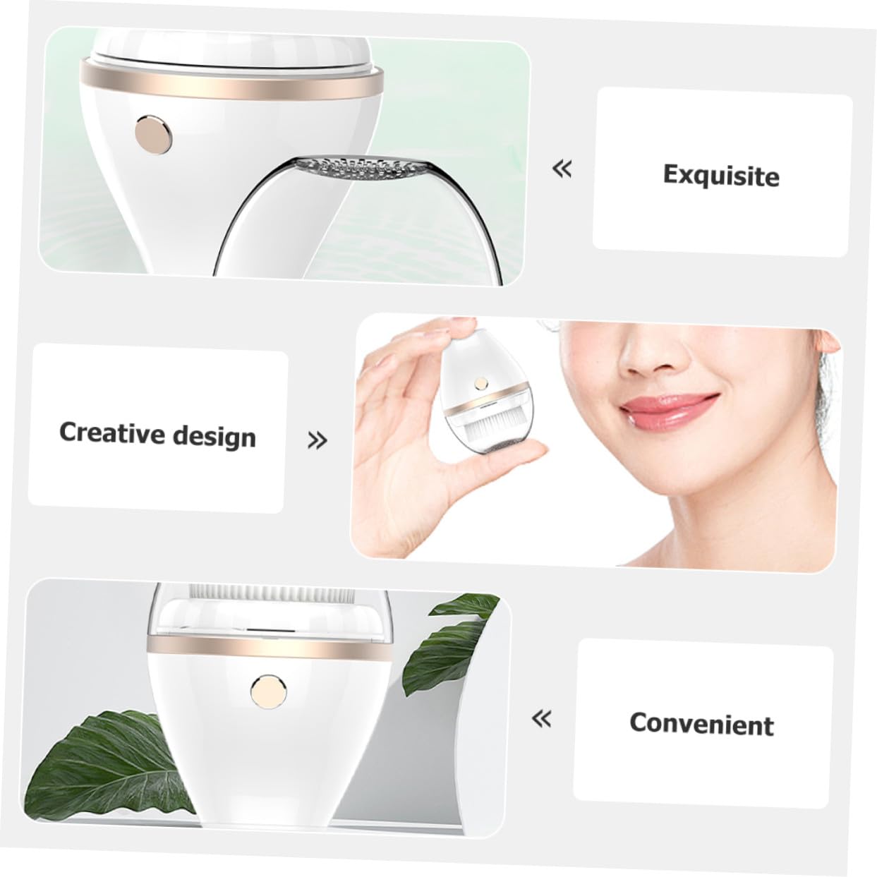Cepillo Facial Eléctrico Limpiador con Cabezal Rotativo para Limpieza Profunda y Exfoliación Dispositivo Portátil para Mujeres y Niñas Elimina Puntos Negros y Mejora la