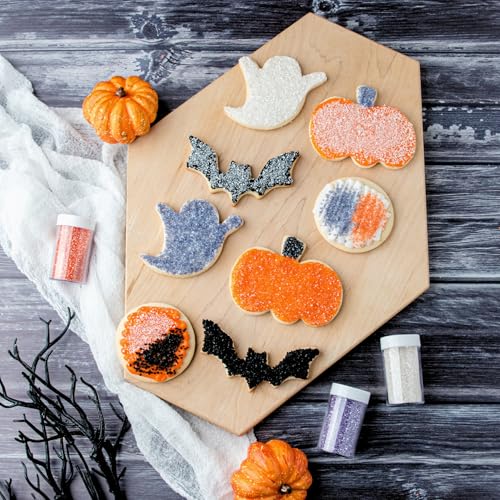 Image of Sweets Indeed Sprinkles, 4 Pack, Edible Sprinkle Mix, Perfect for Cake Decorations, Baking, Ice Cream, Cookies, Cupcake Topper (Halloween Sugar)