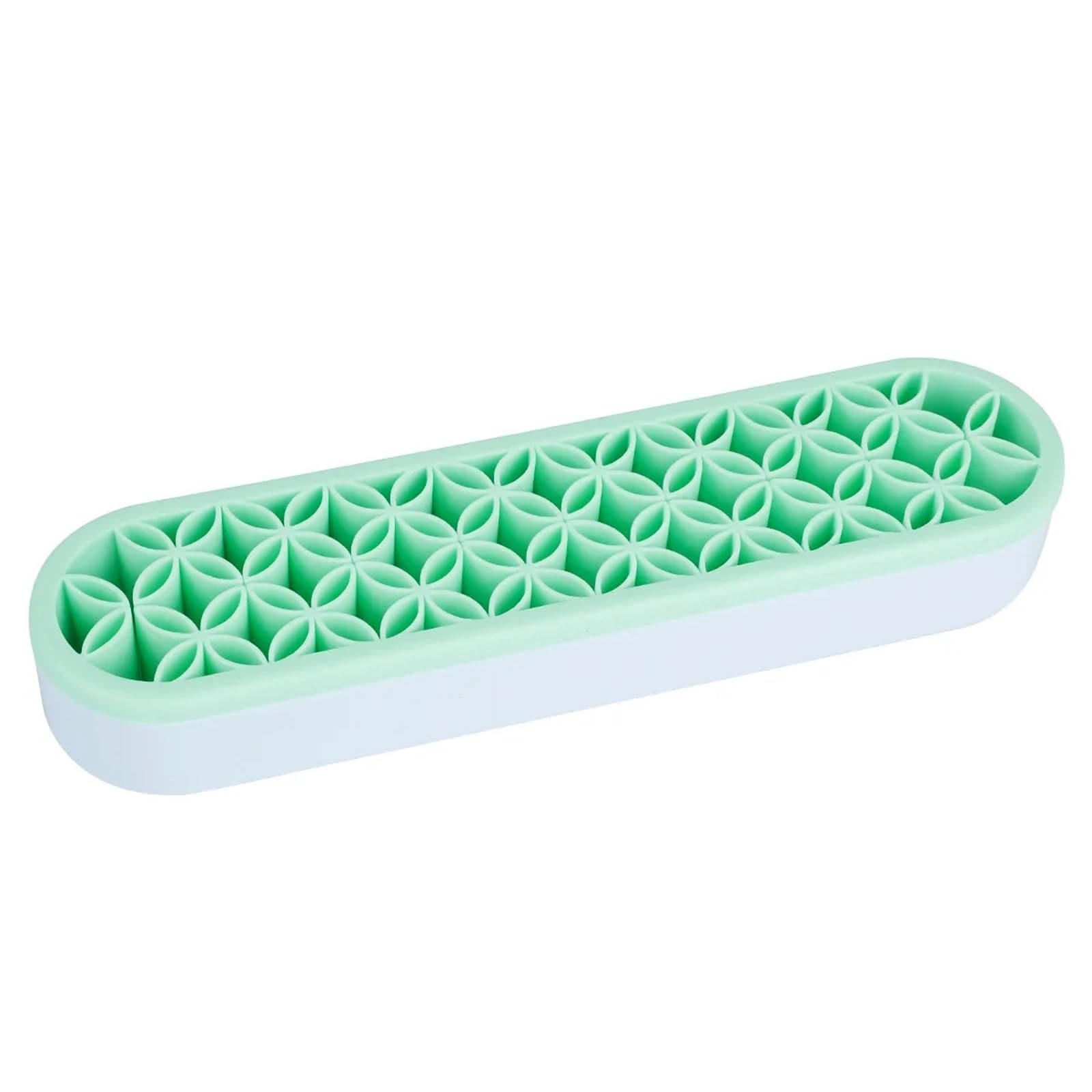 WLIHDB 2Pcs Silicone Nail Brush Makeup Display Stand Rack Storage Case Drying Shelf Holder Organizer for Makeup Brushes(Green)