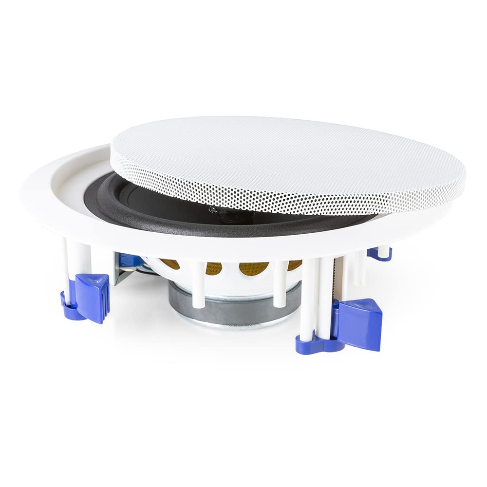 Power Dynamics CSAG8T - Enceinte de Plafond 100V - Aluminium, Puissance de 40 Watts, Woofer de 8 Pouces, Convient aux Espaces Humides, Idéal pour Les Restaurants, Bars, Salles de Bain…