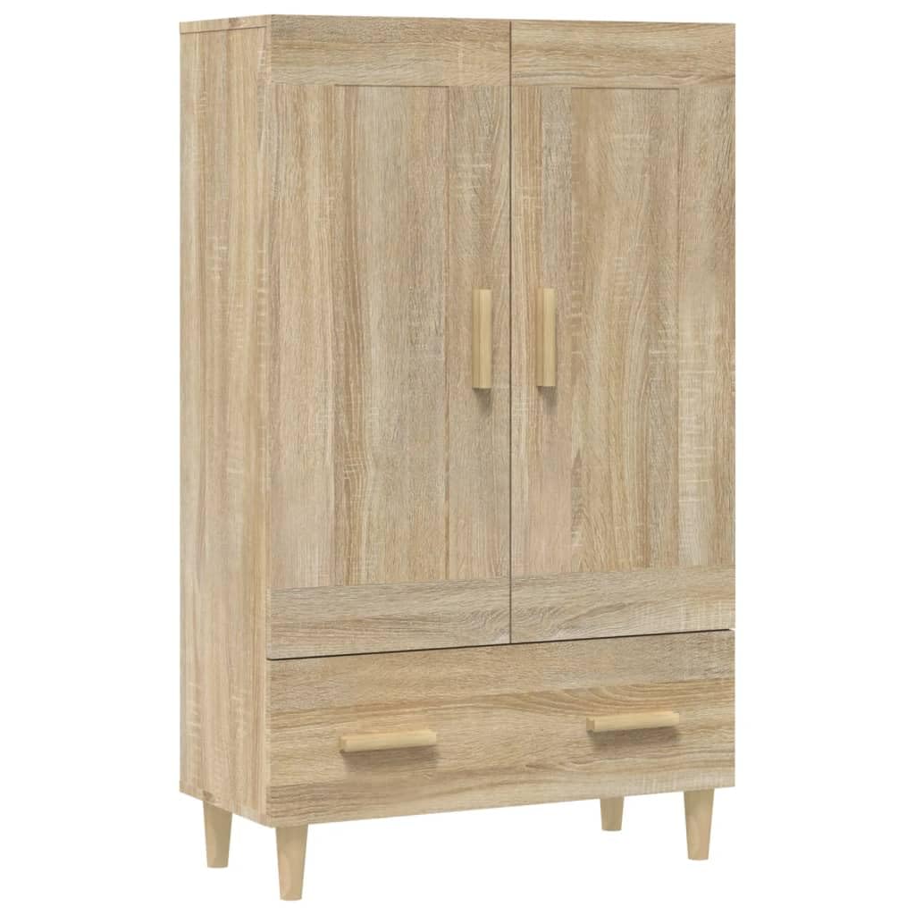 vidaXL Wysoka szafka, dąb sonoma, 70x31x115cm, materiał drewnopochodny, komoda, regał, wysoki regał, komody, regały, wysokie regały, wysoka szafka