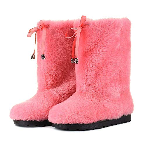 pink furry boots