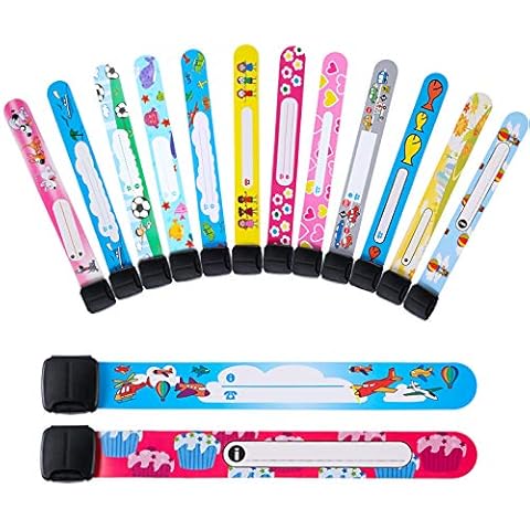 14 Pieces Children Safety ID Wristband Cover