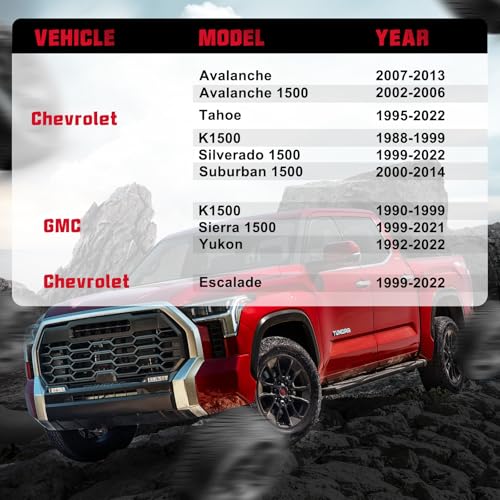 Image of BDFHYK 6x5.5 Wheel Spacers, Thickness 1.25 Inch Compatible with Chevy 1999-2022 Silverado Suburban Avalanche Sierra 1500 Yukon Tahoe Escalade, 6x139.7mm 6 Lug M14x1.5 Studs & 108mm Hub Bore, No Lip