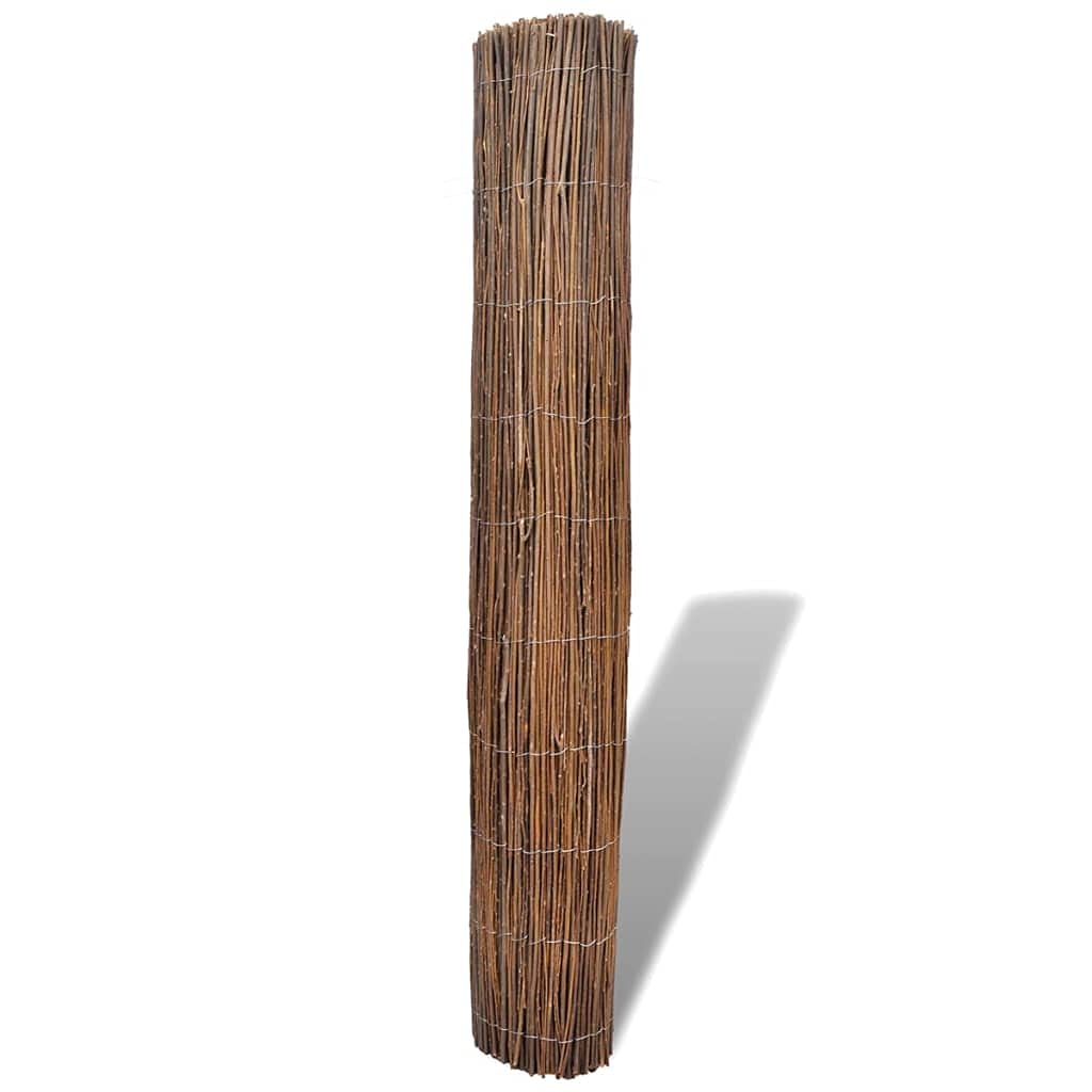 Clôture en osier - 300 x 100 cm - Clôture naturelle en roseaux d'osier - Brise-vue pour jardin, terrasse et balcon - Brise-vue en osier - Solide avec fil galvanisé