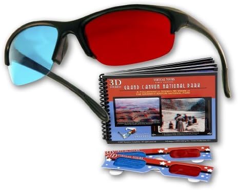 Rainbow Symphony Plastic 3D Glasses - The Original Pro-X Anaglyph 3D Glasses. Includes a Bonus Virtual Tours National Park 3D Booklet