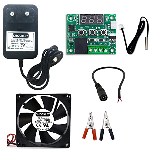 Image of Shockley Combo of XH-W1209 50~100 digital temperature controller thermostat combo (W12O9+1 FAN+1AMP)