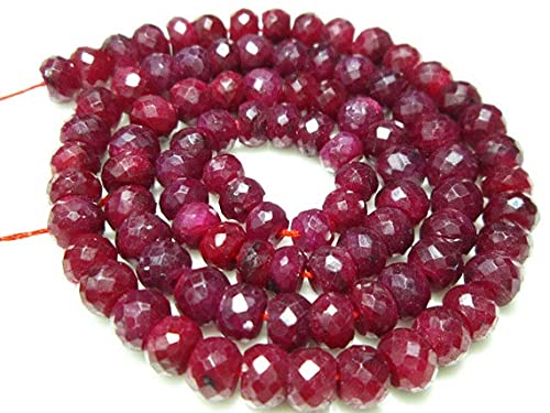 Rubis facetté pour fabriquer un bracelet bohème chic en perles 5mm - 3