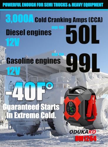 High-Power 30000A Jump Starter for Trucks - 12V Battery Booster - Image 2