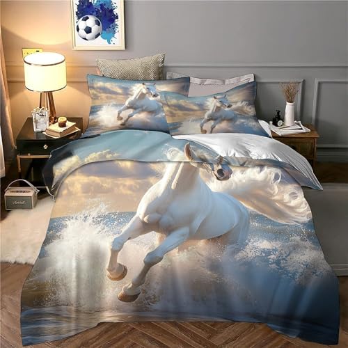 Housse de couette imprimée 3D canards blancs en microfibre de qualité supérieure pour lit 2 places - 6