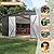 EASYHAWK 14x12 FT Outdoor Storage Shed, Metal Garden Shed with Lockable Door & Sloped Roof, Large Waterproof Utility Tool Shed for Backyard, Garden, Patio, Lawn, Black