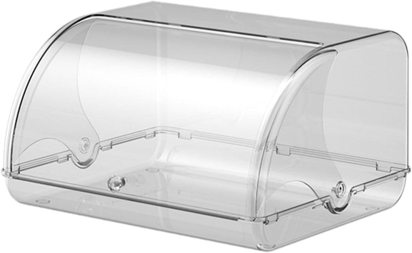Recipiente Transparente para Pan para Cocina Y Panadería: Organizador con Tapa Enrollable para Productos Horneados Frescos, Galletas Y Almacenamiento En La Transparent