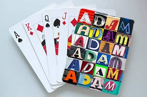 ADAM Personalized Playing Cards Using Sign Letters