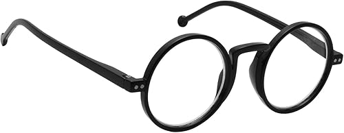 Miniatura 30 de BLUELESS Vintage Round Reading Glasses Professor Readers (Brown Tortoise, +0.50)