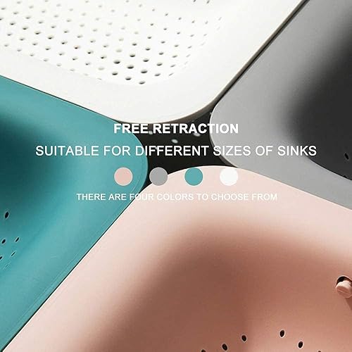 Miniatura 7 de Coladores y coladores plegables para fregadero sobre el fregadero, colador plegable extensible de plástico para frutas y verduras, cesta escurridor