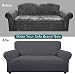 BOLUXIU Sofabezug, Eck Stretch-Sofabezug Stretch Sofabezug für 1/2/3/4 Sitzer(L-förmiges Ecksofa erfordert Zwei) (2 Sitzer:145-185cm, Grau)