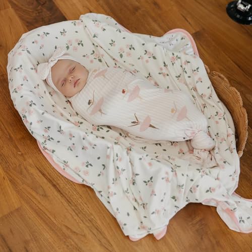 Image of Copper Pearl Jumbo 3-Layer Baby Blanket: Soft Baby Quilts for Boys and Girls | Breathable, Cozy, Toddler Blanket | Baby Quilt for Newborns | 46x46 Premium Polyester /Rayon | Katerina