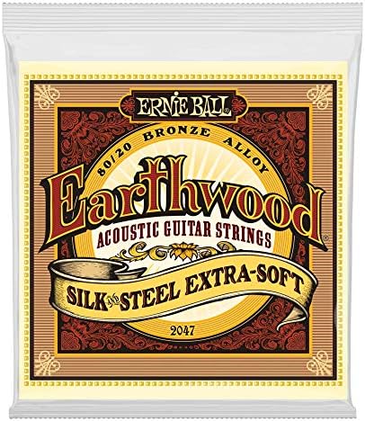 Ernie Ball Earthwood Silk and Steel Extra Soft 80/20 Bronze Acoustic Guitar Strings - 10-50 Gauge