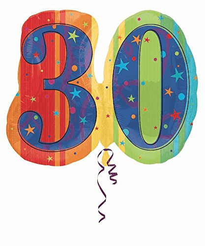 Anagram International Aged to Perfection a Year to Celebrate 30 Balloon, 26", Multicolor